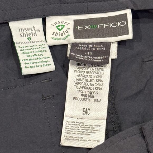 Ex Officio Insect Shield Zip Off Hiking Pants size 14 - Picture 3 of 5